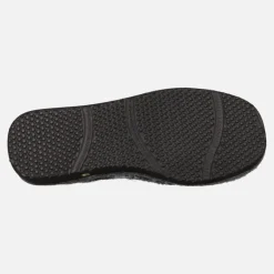 Zapatillas de casa de hombre a listas en borreguillo