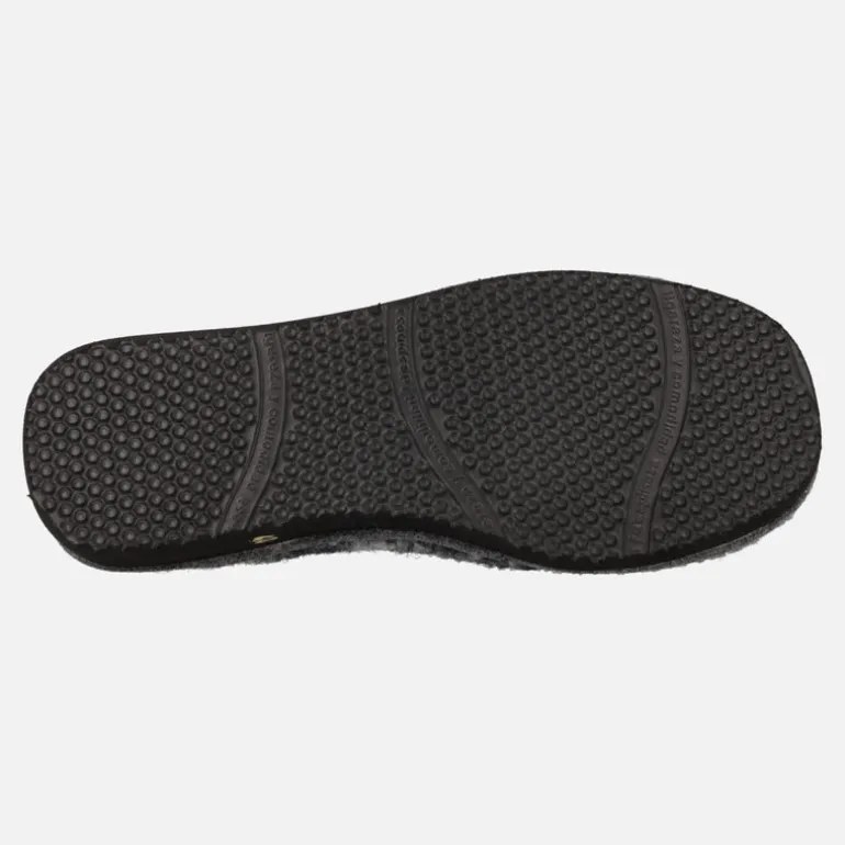 Zapatillas de casa de hombre a listas en borreguillo