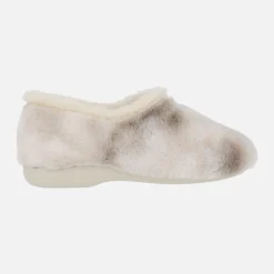 Zapatillas de casa de pelo cerradas para mujer