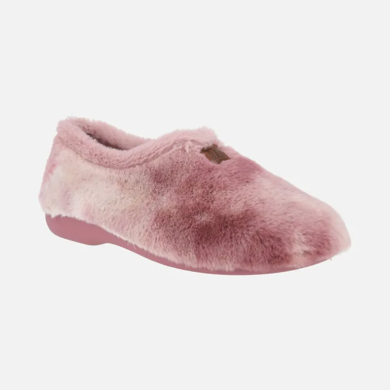 Zapatillas de casa de pelo cerradas para mujer