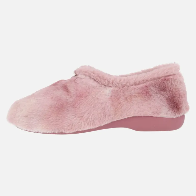 Zapatillas de casa de pelo cerradas para mujer