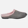 Zapatillas de casa descalzas en bicolor gris y rosa