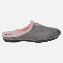 Zapatillas de casa descalzas en bicolor gris y rosa