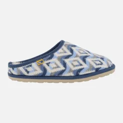 Zapatillas de casa descalzas para mujer en lana Nepal Azul