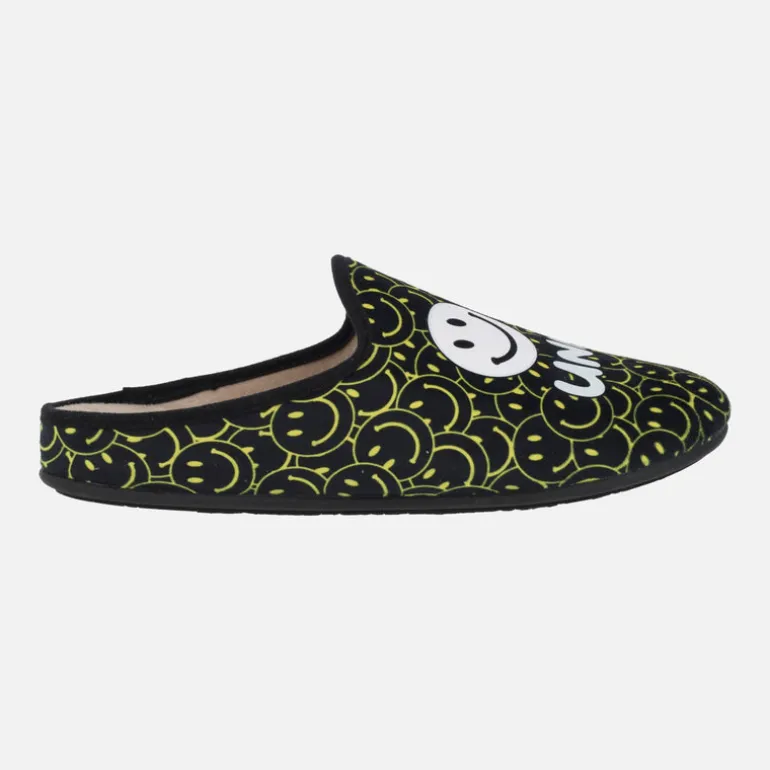 Zapatillas de casa descalzas para hombre Soy único con smileys