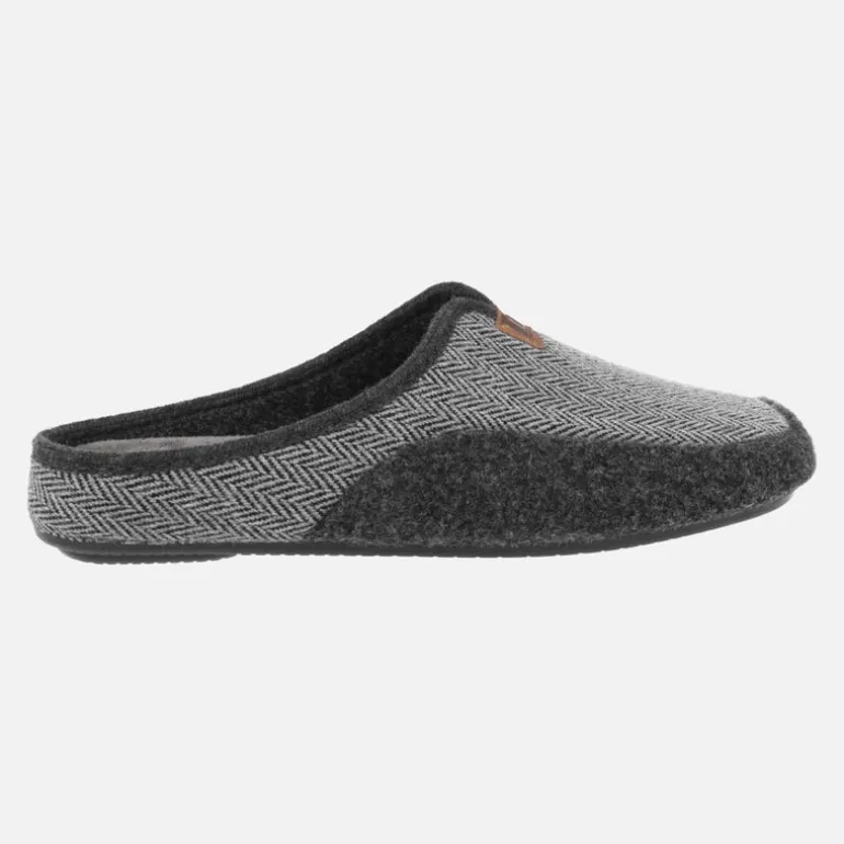 Zapatillas de casa descalzas para hombre en tejido jaspeado