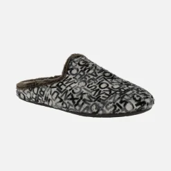 Zapatillas de casa descalzas para hombre con fondo de Letras