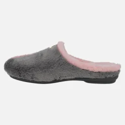 Zapatillas de casa descalzas en bicolor gris y rosa