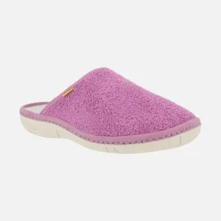 Zapatillas de casa descalzas para mujer en tejido rizo