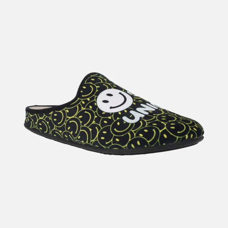 Zapatillas de casa descalzas para hombre Soy único con smileys