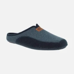 Zapatillas de casa descalzas para hombre en tejido jaspeado