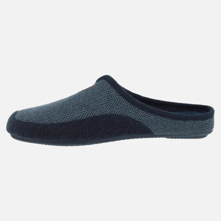 Zapatillas de casa descalzas para hombre en tejido jaspeado