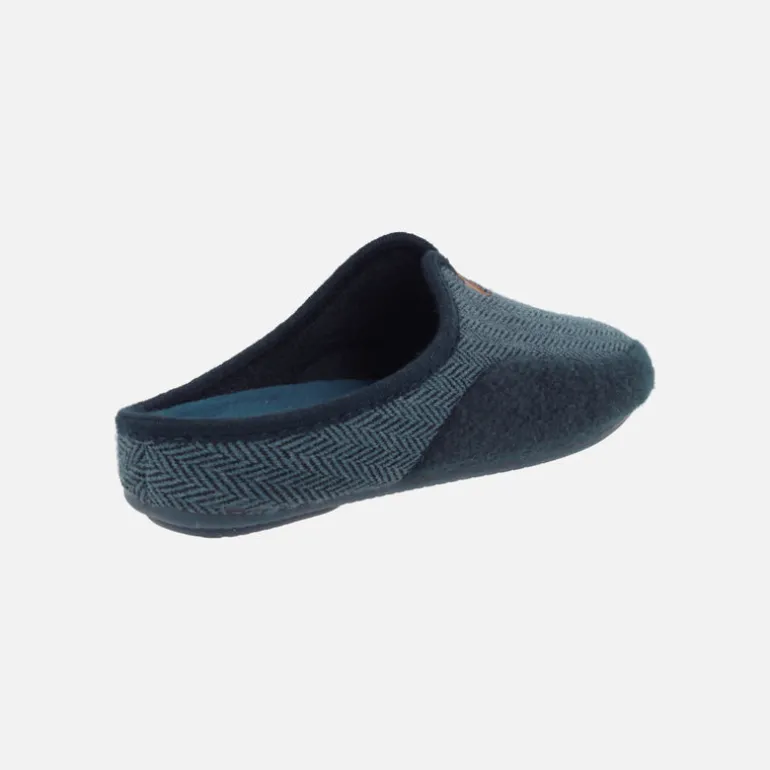 Zapatillas de casa descalzas para hombre en tejido jaspeado