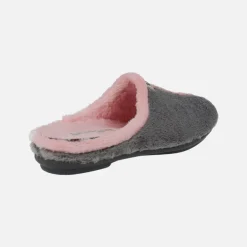 Zapatillas de casa descalzas en bicolor gris y rosa