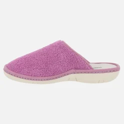 Zapatillas de casa descalzas para mujer en tejido rizo