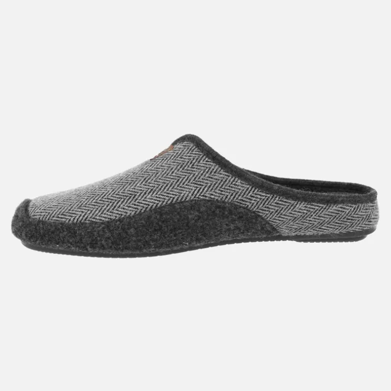 Zapatillas de casa descalzas para hombre en tejido jaspeado