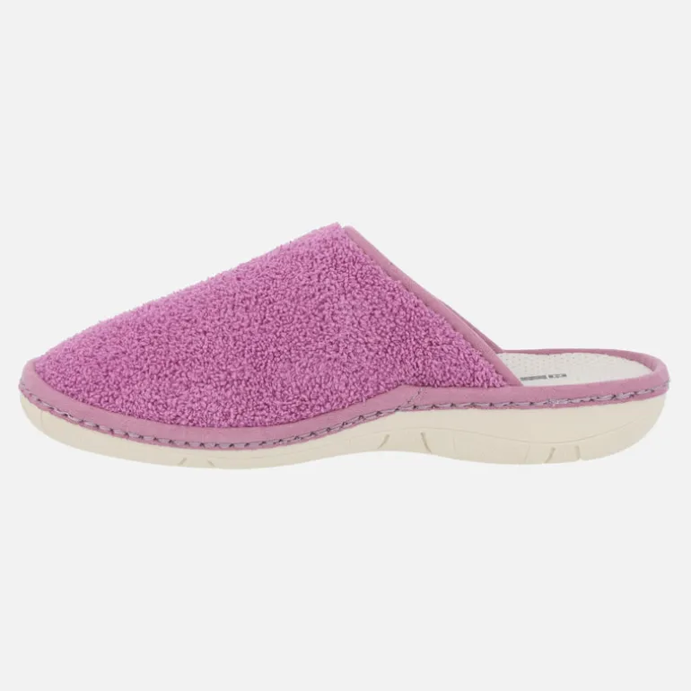 Zapatillas de casa descalzas para mujer en tejido rizo