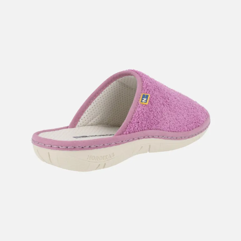 Zapatillas de casa descalzas para mujer en tejido rizo