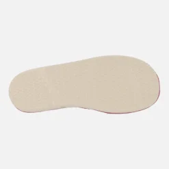 Zapatillas de casa descalzas para mujer en tejido estampado rosa