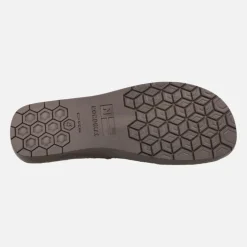 Zapatillas de casa descalzas para hombre en serraje marrón