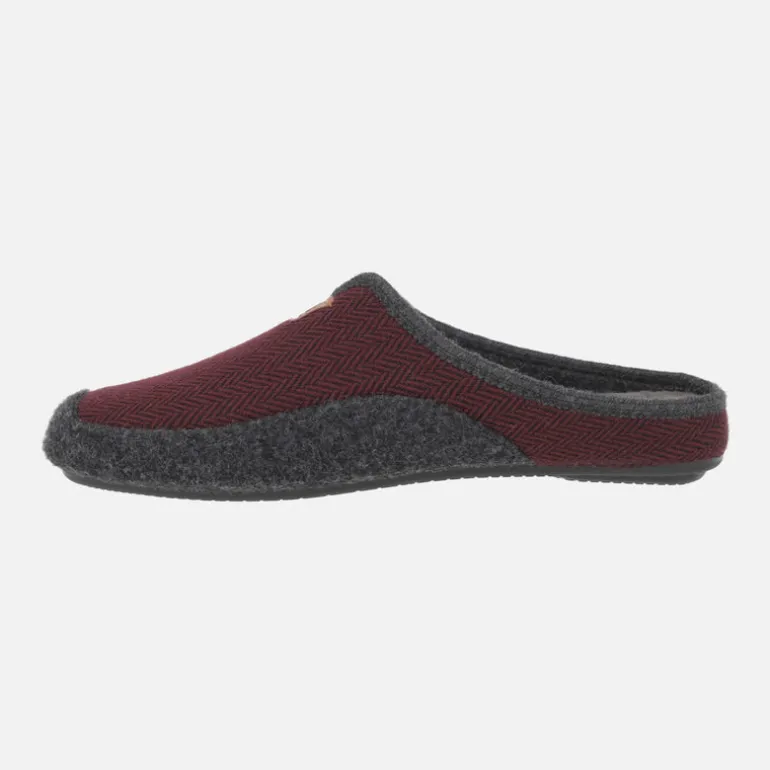 Zapatillas de casa descalzas para hombre en tejido jaspeado