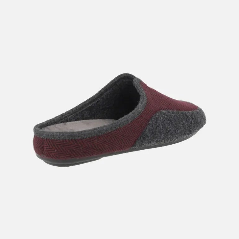 Zapatillas de casa descalzas para hombre en tejido jaspeado