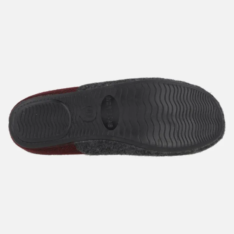 Zapatillas de casa descalzas para hombre en tejido jaspeado