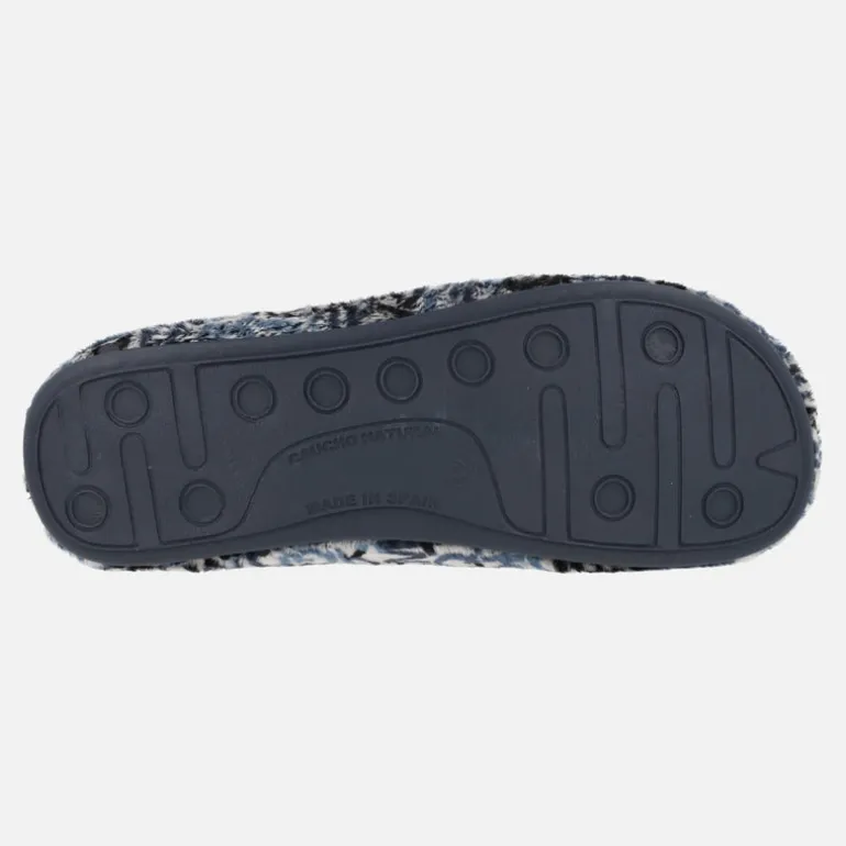 Zapatillas de casa descalzas para hombre con fondo de Letras