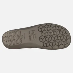 Zapatillas de casa en piel serraje con cierre de velcro
