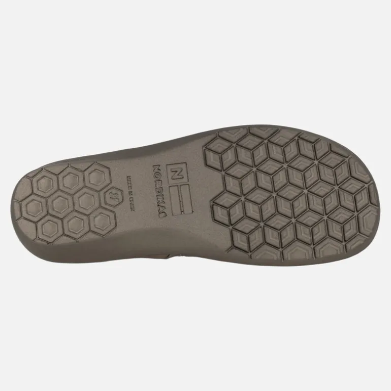Zapatillas de casa en piel serraje con cierre de velcro