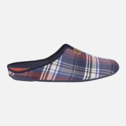 Zapatillas de casa para hombre en tejido a cuadros