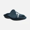 Zapatillas de casa para hombre en tejido azul con logo Jordan