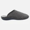 Zapatillas de casa para hombre en tejido Teddy gris