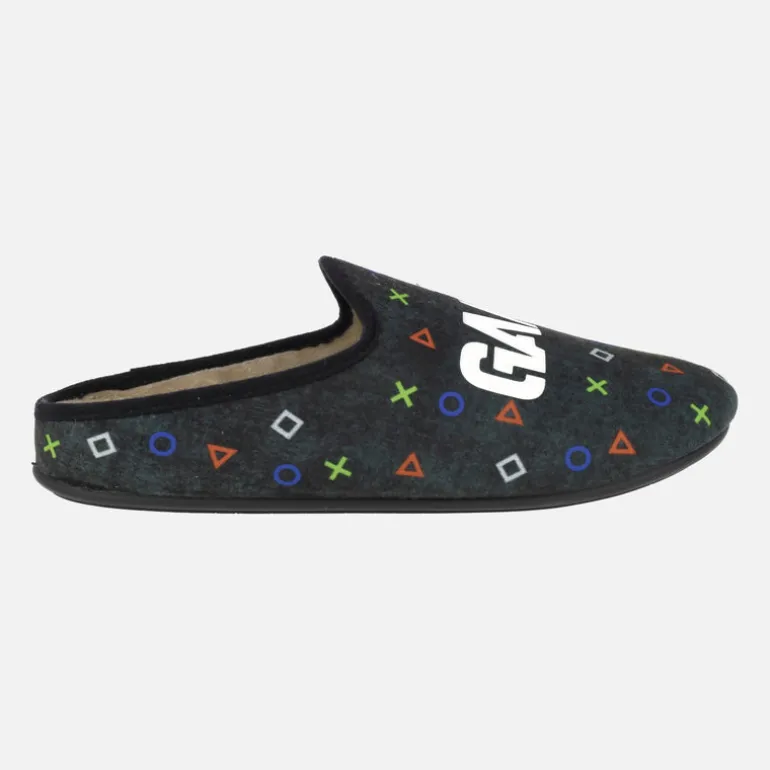 Zapatillas de casa para hombre Game Over