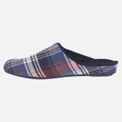 Zapatillas de casa para hombre en tejido a cuadros