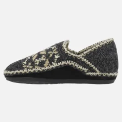 Zapatillas de casa para hombre cerradas en lana Himalaya negro