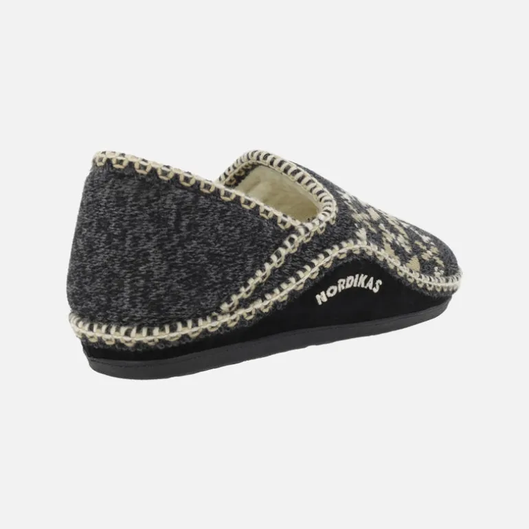 Zapatillas de casa para hombre cerradas en lana Himalaya negro