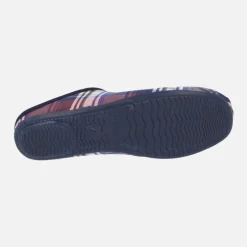 Zapatillas de casa para hombre en tejido a cuadros