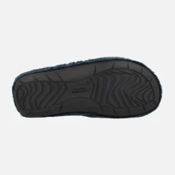 Zapatillas de casa para hombre en tejido azul con logo Jordan