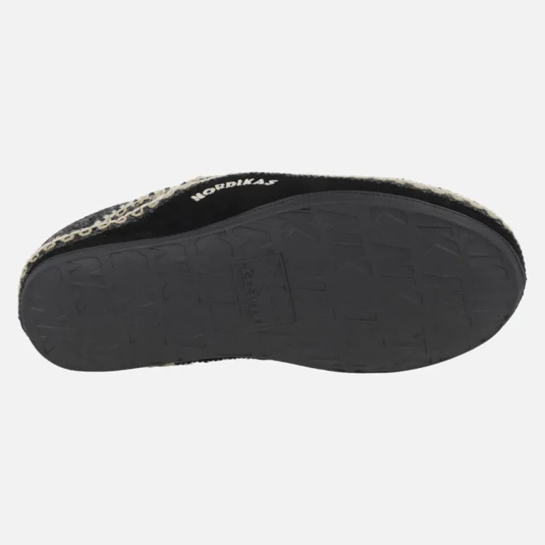 Zapatillas de casa para hombre cerradas en lana Himalaya negro