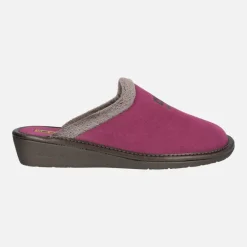Zapatillas de casa para mujer en piel serraje Top Line