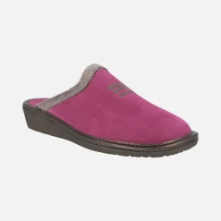 Zapatillas de casa para mujer en piel serraje Top Line
