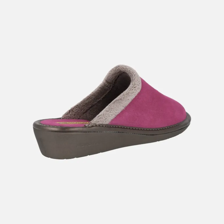 Zapatillas de casa para mujer en piel serraje Top Line