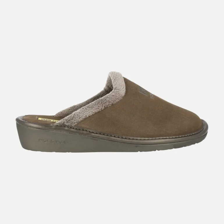 Zapatillas de casa para mujer en piel serraje Top Line