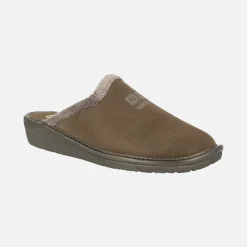 Zapatillas de casa para mujer en piel serraje Top Line