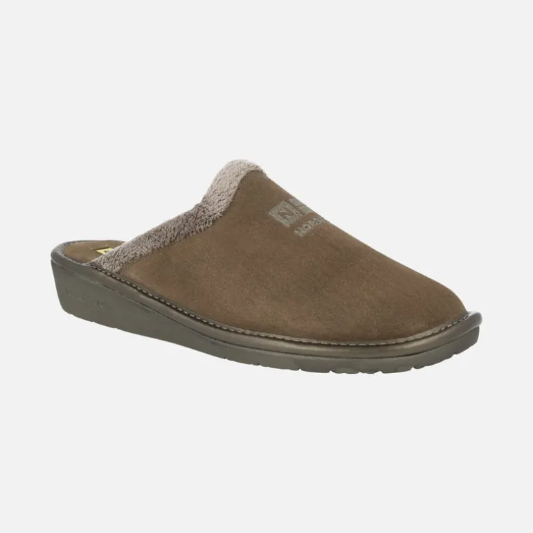 Zapatillas de casa para mujer en piel serraje Top Line