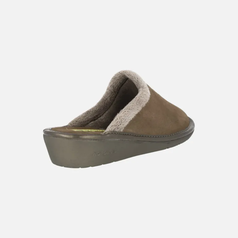 Zapatillas de casa para mujer en piel serraje Top Line