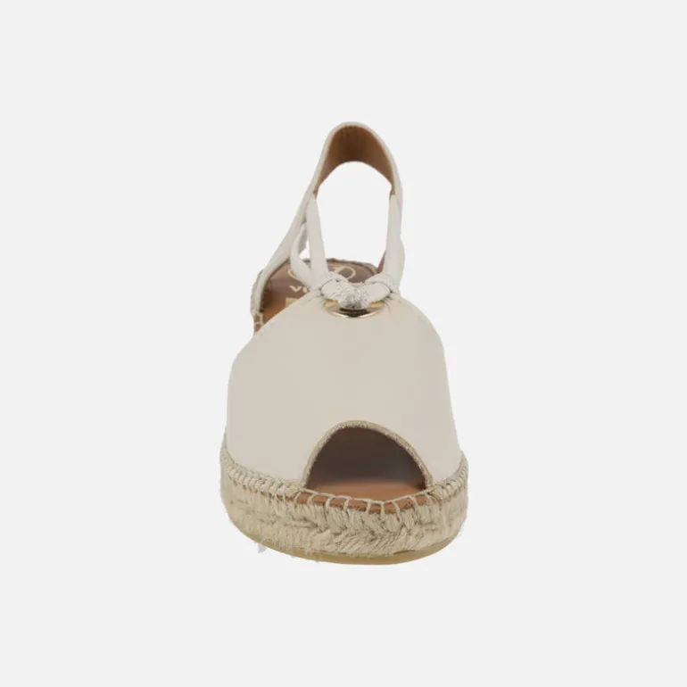 Zapatillas de esparto abiertas de puntera con elásticos