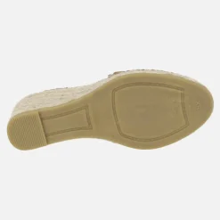 Zapatillas de esparto abiertas de puntera con cintas Viguera 2137