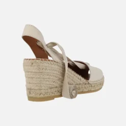 Zapatillas de esparto abiertas de puntera con cintas Viguera 2137